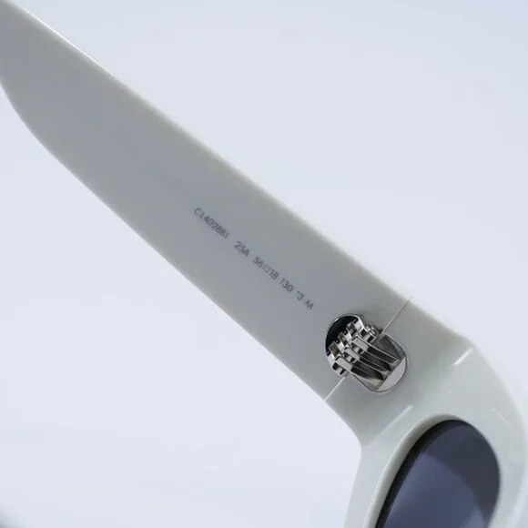 Celine CL40288I 25A MONOCHROMS Sunglasses Ivory Cat Eye Frame, Grey Lenses